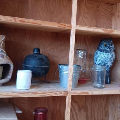 CITRONELLA BURNER, CLAY CANDLE LANTERN, BOBBLE HEAD OWL, HUMMINGBIRD FEEDERS