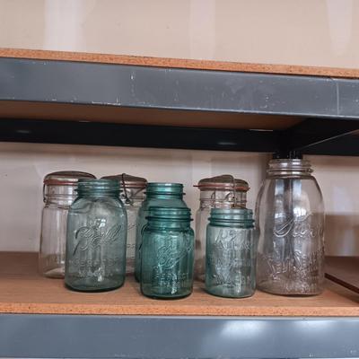 COLLECTION OF VINTAGE CANNING JARS