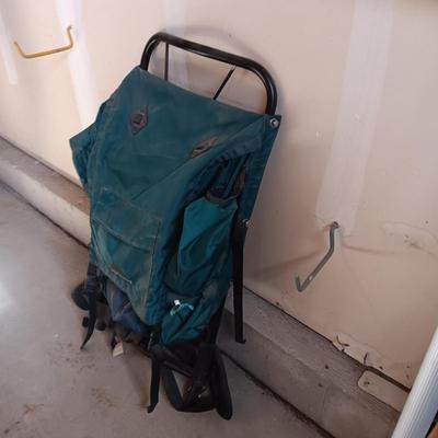 KELTY NYLON BACKPACK AND COLEMAN PROPANE HEATER