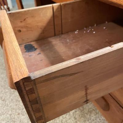 Vintage Oak Desk with a Chair