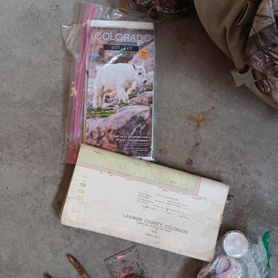 CABELAS CAMO BACKPACK FILLED WITH MANY ESSENTIALS