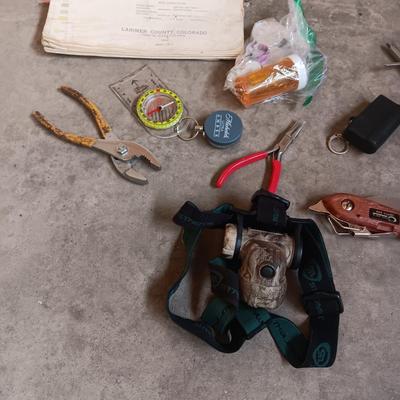 CABELAS CAMO BACKPACK FILLED WITH MANY ESSENTIALS