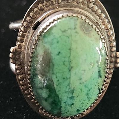 Cabochon Green Stone Ring