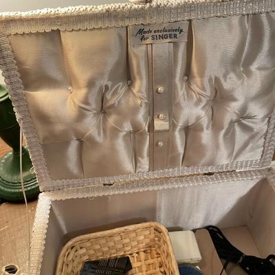 Sewing Box with Assorted Bobbins of Threads