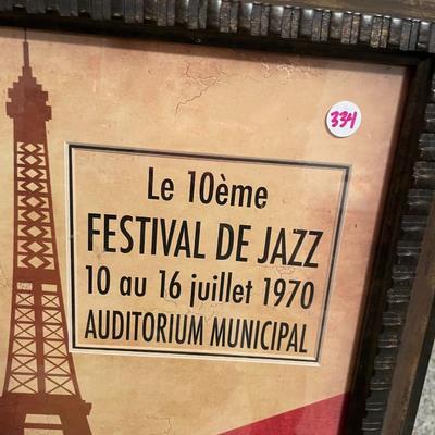 Framed Retro Paris Jazz Poster