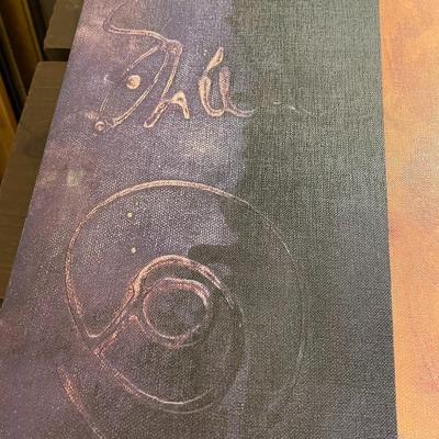 Unframed Abstract Oil on Canvas Painting, Signed Li Leger