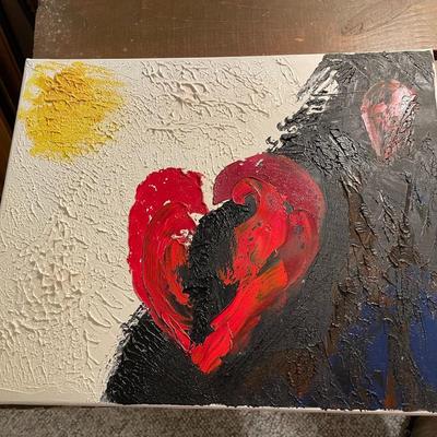 Unframed Original Tom Roddy Textured Oil on Canvas