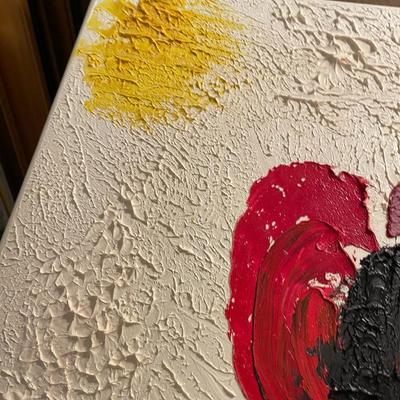 Unframed Original Tom Roddy Textured Oil on Canvas