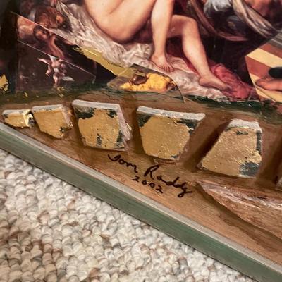 Framed Original Tom Roddy Mixed Media and Oil on Canvas