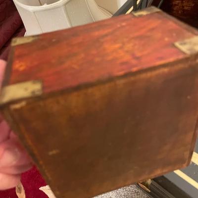 Wood and Brass Cubby Boxes