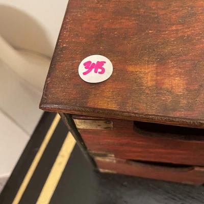Wood and Brass Cubby Boxes