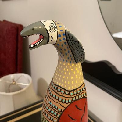 Folk Art Gourd, Signed TKC