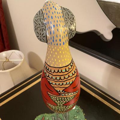 Folk Art Gourd, Signed TKC
