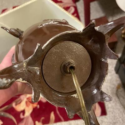 Antique Asian Styled Metal Lamp