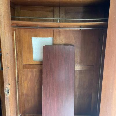 Vintage Burled Wood Armoire