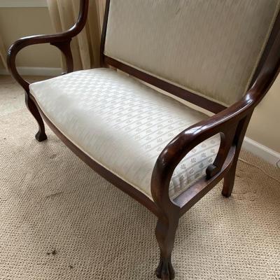 Vintage Ivory Loveseat