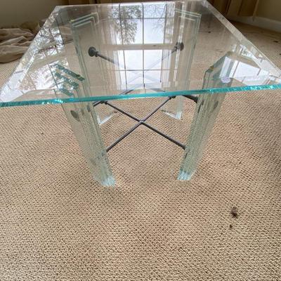 Square Glass End Table