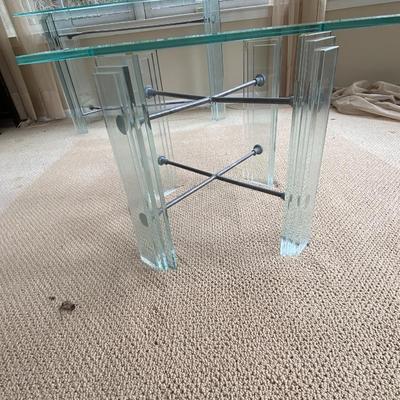 Square Glass End Table