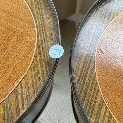 Antique French Side Tables with Three Drawers