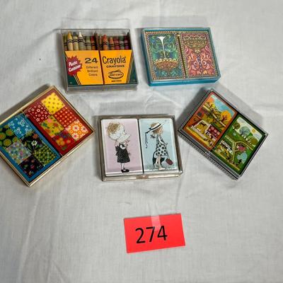 Vintage cards & crayons