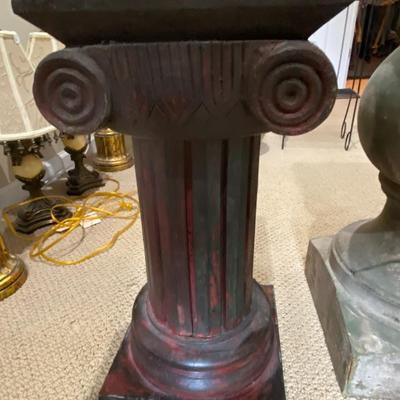 Pair of Carved Wooden Pedestals