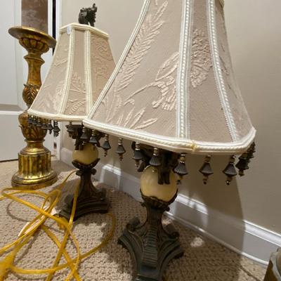Lot of Lamps and Candlesticks