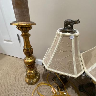 Lot of Lamps and Candlesticks