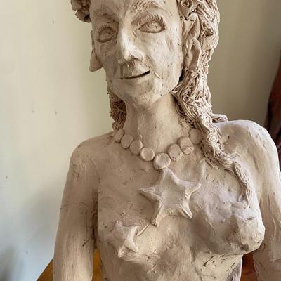 FRAGILE Ceramic Mermaid Figurine, Unsigned