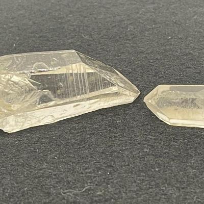 Lot of 2 CRYSTAL pieces, mostly clear