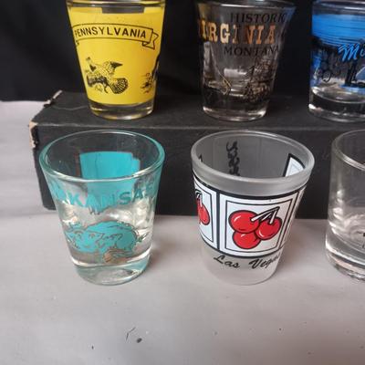 8 US STATES SHOT GLASSES