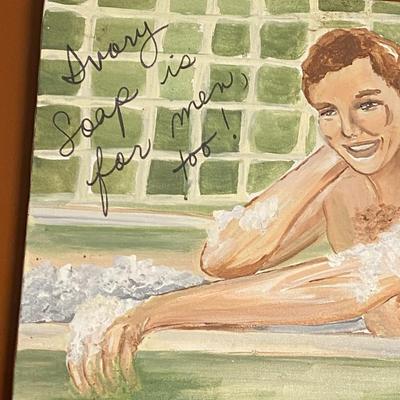 Unframed Oil on Canvas "Ivory is for Men" Painting, Unsigned