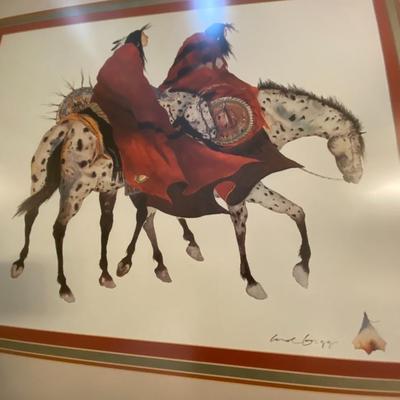 Framed Lithograph Print of "The Loss", Signed Carol Grigg