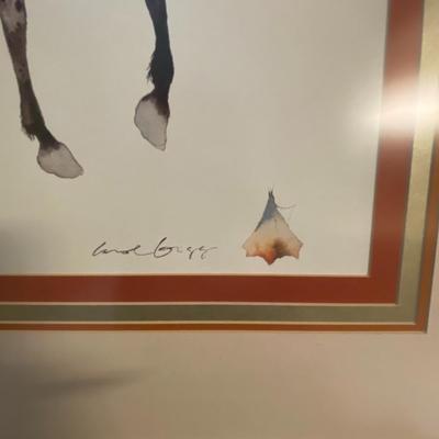 Framed Lithograph Print of "The Loss", Signed Carol Grigg