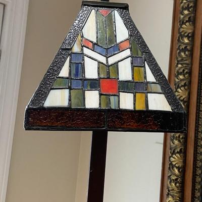 Stained Glass Candlestick Table Lamp