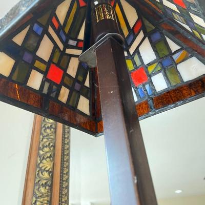 Stained Glass Candlestick Table Lamp