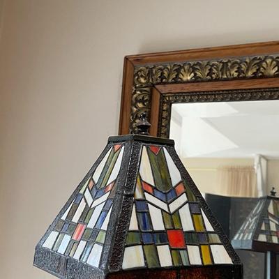 Stained Glass Candlestick Table Lamp
