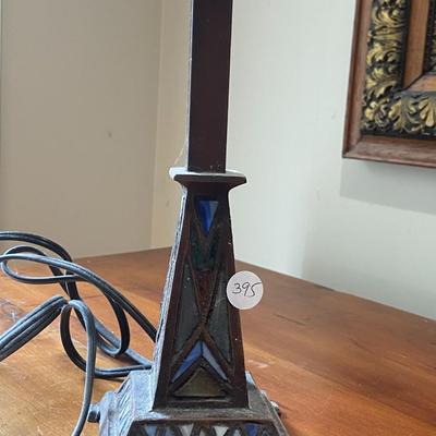 Stained Glass Candlestick Table Lamp
