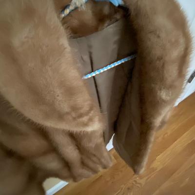 Vintage Monogrammed Mink Shawl, No Tag