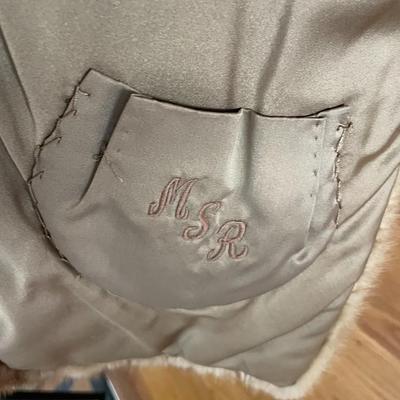 Vintage Monogrammed Mink Shawl, No Tag