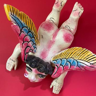 Folk Art Cherub Wall Display