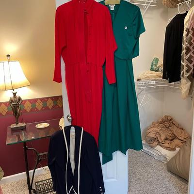 Lot of Three Vintage Dresses, Sizes 12 - 14