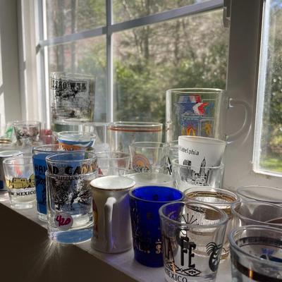 Lot of Assorted Rocks and Shot Glasses