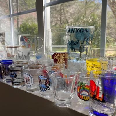 Lot of Assorted Rocks and Shot Glasses