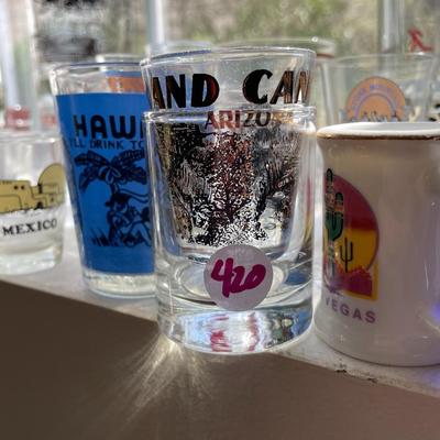 Lot of Assorted Rocks and Shot Glasses