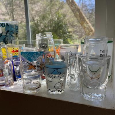 Lot of Assorted Rocks and Shot Glasses