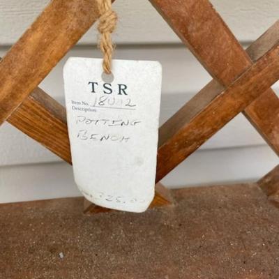 Wooden Potting Bench and Terracotta Planters