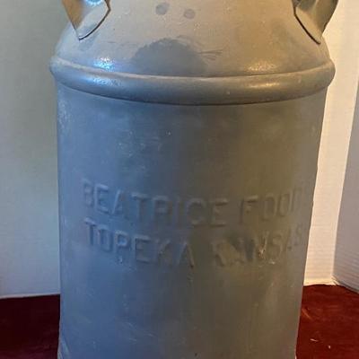 Vintage Beatrice Foods Topeka Ks Milk Can