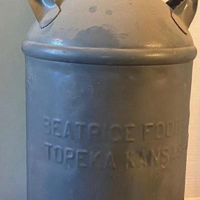 Vintage Beatrice Foods Topeka Ks Milk Can