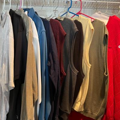 Lot of Men's Dressware and Sweater Vests, Sized XL.