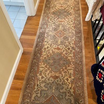 7 x 3 Wool Pile Hallway Runner Rug Lot Two